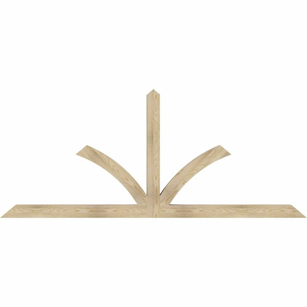 Ekena Millwork Richland Rough Sawn Timber Gable Bracket, Douglas Fir, 96"W x 40"H x 4"D x 4"F, 10/12 Pitch GBW096X40X0404RIC00RDF - main